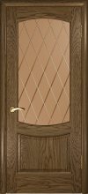 Изображение товара Межкомнатная шпонированная дверь Luxor Лаура 2 Светлый мореный дуб остекленная